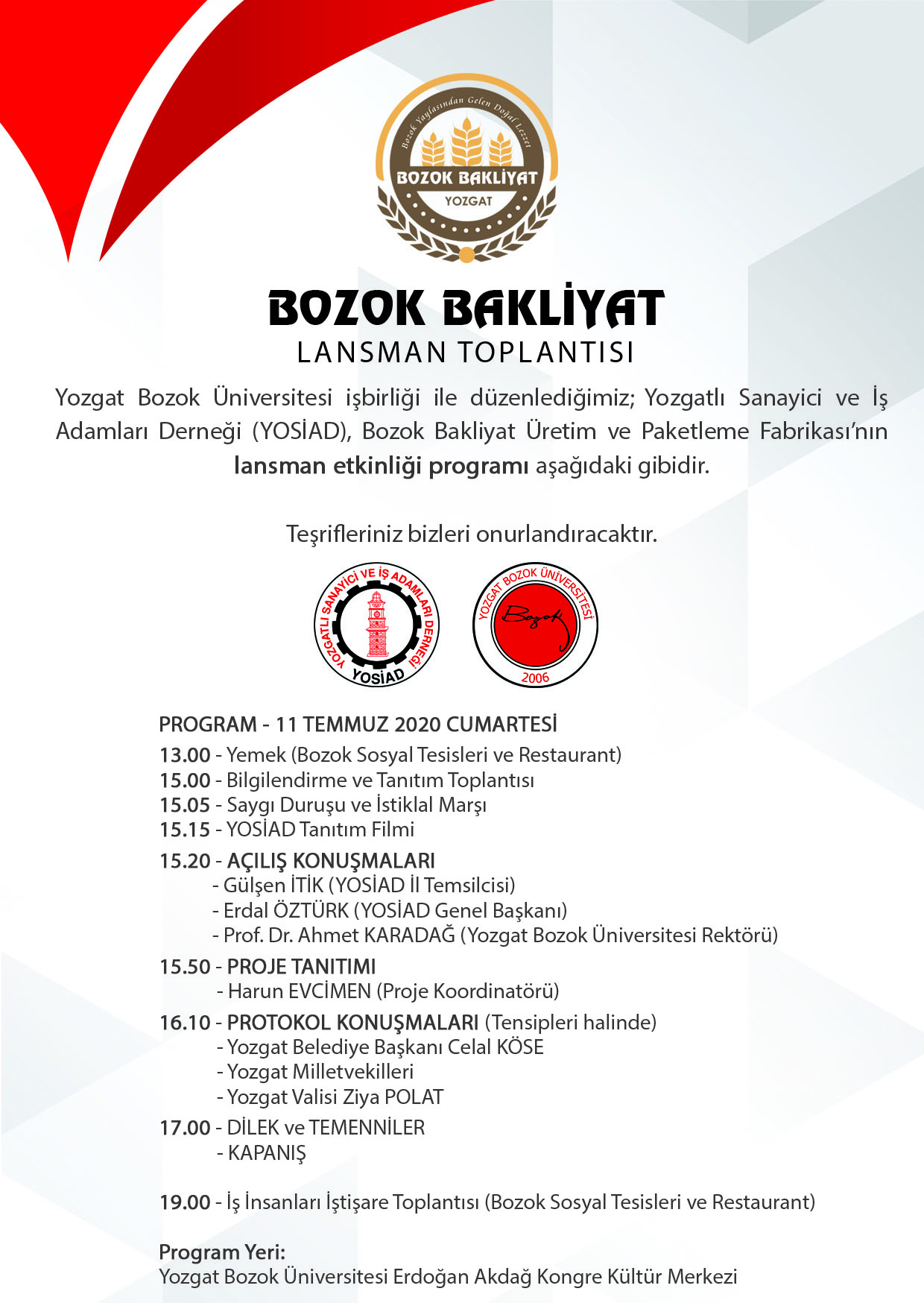 Bozok Bakliyat Lansman Toplantısı