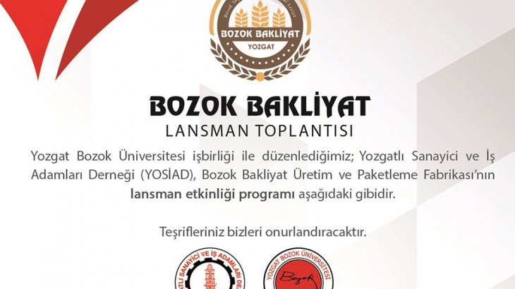 Bozok Bakliyat Üretim ve Paketleme Fabrikası Lansmana Çıkıyor